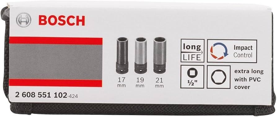 3-PIECE IMPACT SOCKET SET ½”